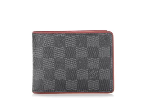 louis vuitton multiple wallet damier graphite black red|Louis Vuitton Multiple Wallet Damier Graphite .